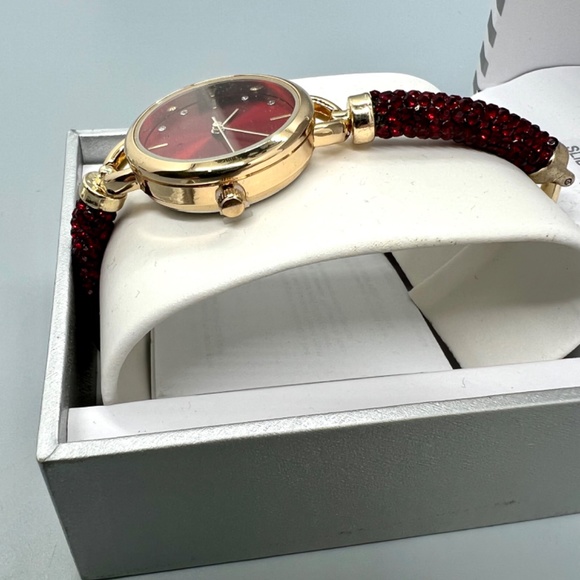 I.N.C. International Concepts Red & Gold Womens Quartz Watch - Picture 3 of 6